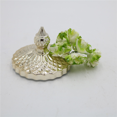 Aroma Home Gold Plated Luxury Textured Glass Candle Kustom Dengan Tutup