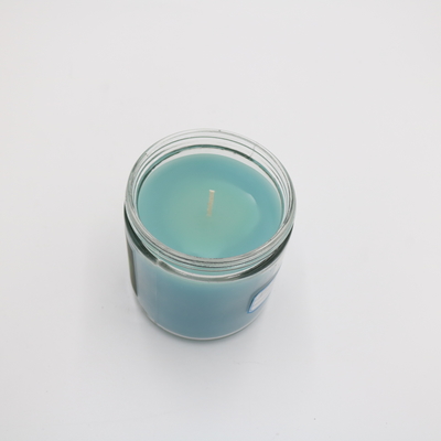 Aroma Terapi Rumah Botol Kaca Biru Lilin Beraroma 3 Oz untuk Aromaterapi