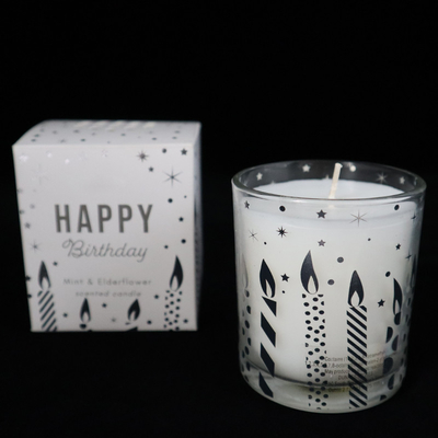 Lilin Tealight Kedelai Beraroma Alami Dalam Cangkir Kaca Bening Dicetak Aprikot Kelapa
