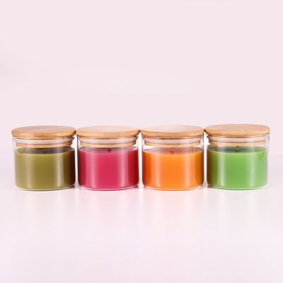 Lilin Aromaterapi Lilin Parafin Alami Lilin Ringan 220G Dengan Tutup Bambu