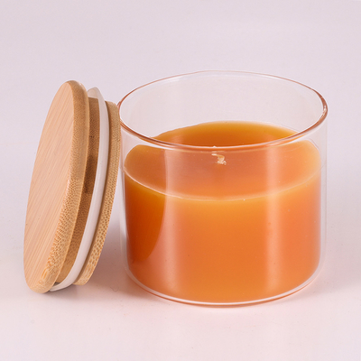 Lilin Aromaterapi Lilin Parafin Alami Lilin Ringan 220G Dengan Tutup Bambu