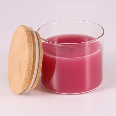 Lilin Aromaterapi Lilin Parafin Alami Lilin Ringan 220G Dengan Tutup Bambu