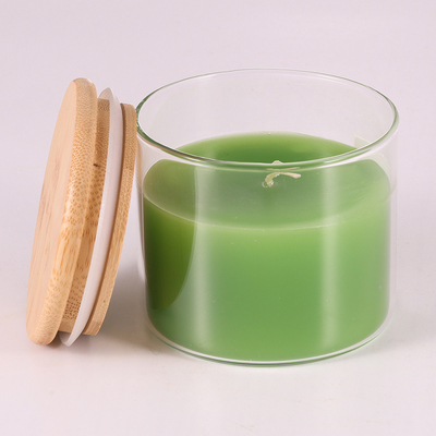 Lilin Aromaterapi Lilin Parafin Alami Lilin Ringan 220G Dengan Tutup Bambu