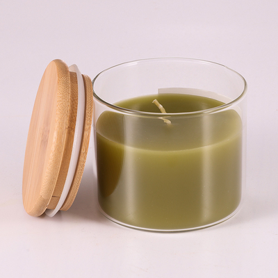 Lilin Aromaterapi Lilin Parafin Alami Lilin Ringan 220G Dengan Tutup Bambu