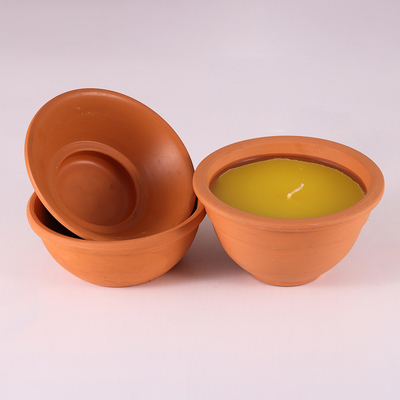Indoor 7Oz Clay Pot Lilin Taman Citronella Untuk Nyamuk
