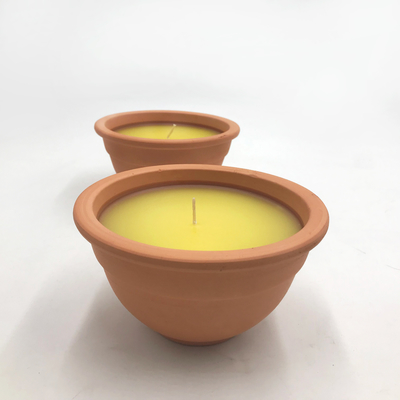 Indoor 7Oz Clay Pot Lilin Taman Citronella Untuk Nyamuk