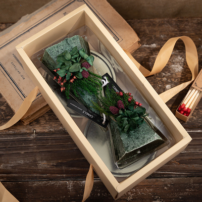 Set Hadiah Pohon Natal Lilin Beraroma Kedelai yang Disesuaikan 2pk