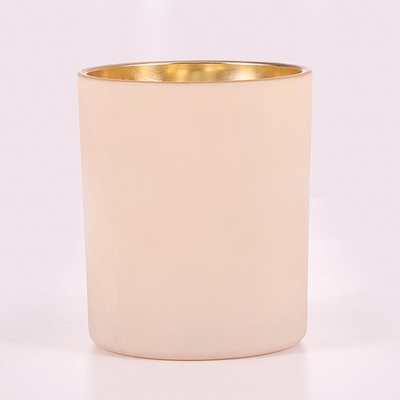 Personalized 6 Oz Golden Glass Jar Lilin Wangi Dengan Tutup 40g