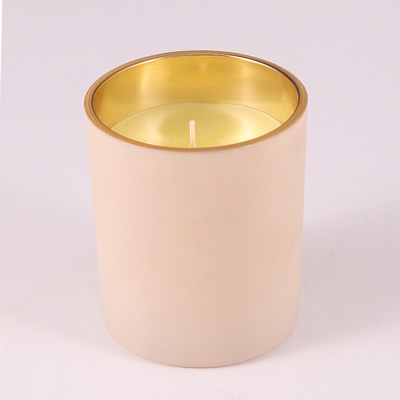 Personalized 6 Oz Golden Glass Jar Lilin Wangi Dengan Tutup 40g