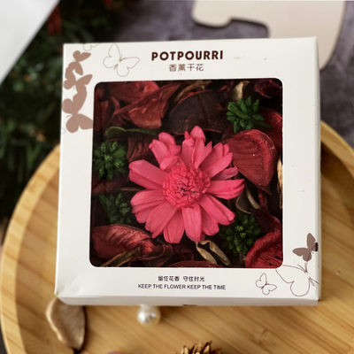 OEM Scented Rose Petal Potpourri Bunga Kering 110g Untuk Musim Semi