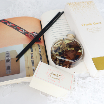 Aroma Reed Diffuser 100ml Set Kado Mewah Dengan Bunga Kering Coklat