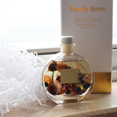Aroma Reed Diffuser 100ml Set Kado Mewah Dengan Bunga Kering Coklat