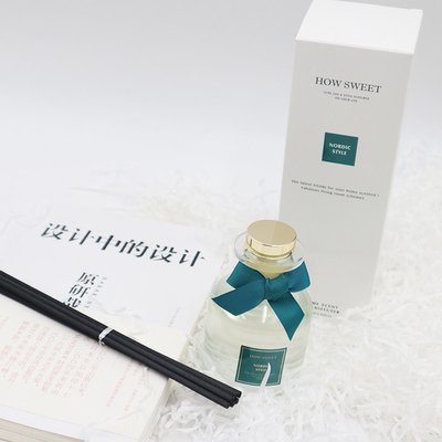 Aroma Reed Diffuser 126ml Set Kado Mewah Dengan Pita Hijau Dan Label Kustom