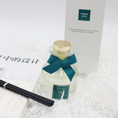 Aroma Reed Diffuser 126ml Set Kado Mewah Dengan Pita Hijau Dan Label Kustom