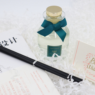 Aroma Reed Diffuser 126ml Set Kado Mewah Dengan Pita Hijau Dan Label Kustom
