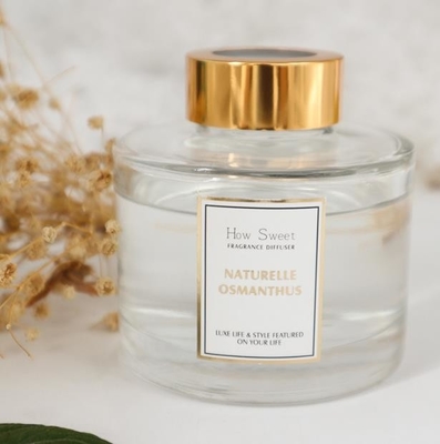 Aroma Reed Diffuser 126ml Botol Bulat Hadiah Mewah Set Dengan Tutup Emas