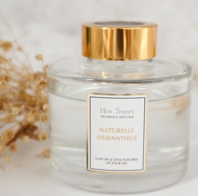 Aroma Reed Diffuser 126ml Botol Bulat Hadiah Mewah Set Dengan Tutup Emas