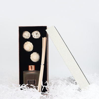 Aroma Reed Diffuser Luxury 126ml Round Bottle Gift Set Dengan Bunga Sola