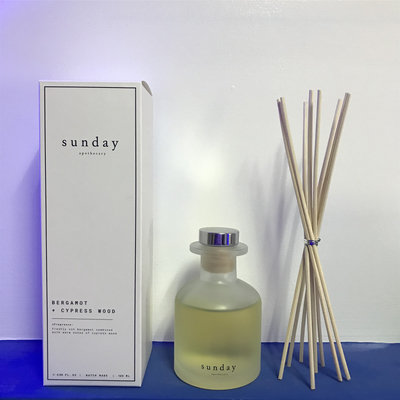 Aroma Reed Diffuser 126ml Aroma Lavender Set Kado Mewah Dengan Tutup Sliver
