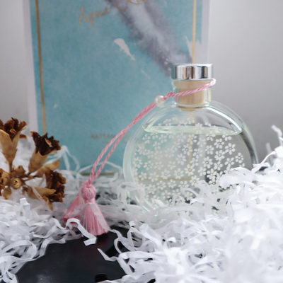 Aroma Reed Diffuser 130ml Set Kado Mewah Dengan Simpul Merah Muda Dan Kotak Kaku