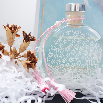 Aroma Reed Diffuser 130ml Set Kado Mewah Dengan Simpul Merah Muda Dan Kotak Kaku