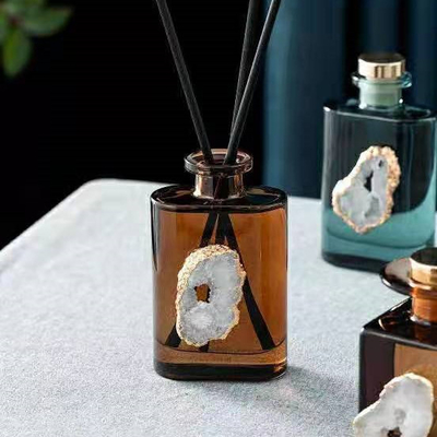 Aroma Reed Diffuser 180ml Brown Luxury Gift Set Dengan Dekorasi White Shell