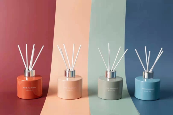Aroma Reed Diffuser Colorful Gift Set Parfum Mewah 120ml Dengan Kotak CMYK