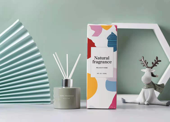 Aroma Reed Diffuser Colorful Gift Set Parfum Mewah 120ml Dengan Kotak CMYK