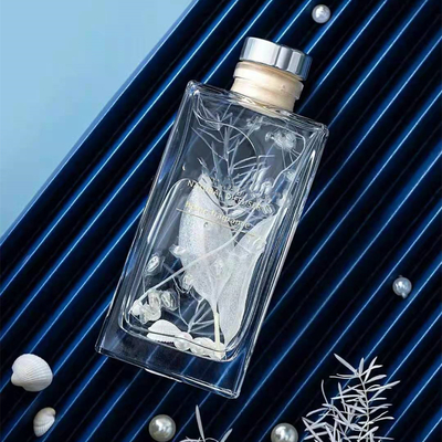 Aroma Reed Diffuser 150ml Parfum Persegi Hadiah Mewah Dengan Bunga Kering