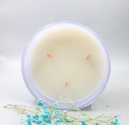 Lilin Kedelai Alami Kaca Wangi Kecil Jar Lilin Sumbu Kayu Untuk Rumah