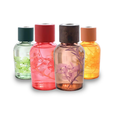 Minyak Meditasi Bunga Peony Reed Diffuser Dengan Tutup Kayu