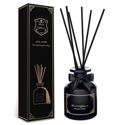 Personalized Black 100ml Aroma Reed Diffuser Non Toxic Eucalyptus
