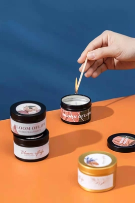 Aroma Beraroma Woodwick Tin Can Lilin Emas Hitam Untuk Perjalanan