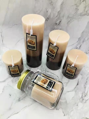 3.5oz 4.5oz Lilin Kedelai Buatan Tangan Lilin Beraroma Pilar Untuk Menghilangkan Stres