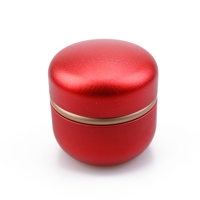 ODM 6 Oz Tin Wadah Lilin Merah Hijau Bulat Dengan Biji Kopi