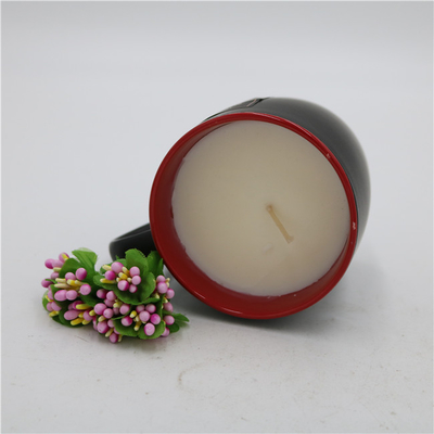 Lilin Cangkir Teh Lilin Cangkir Teh Beraroma Matte Hitam Keramik
