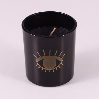 Aroma Rumah Vanilla Bean Soy Wax Glass Jar Lilin Beraroma Hitam 8oz