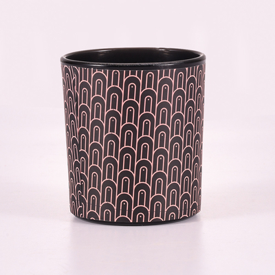 Aroma Rumah Vanilla Bean Soy Wax Glass Jar Lilin Beraroma Hitam 8oz