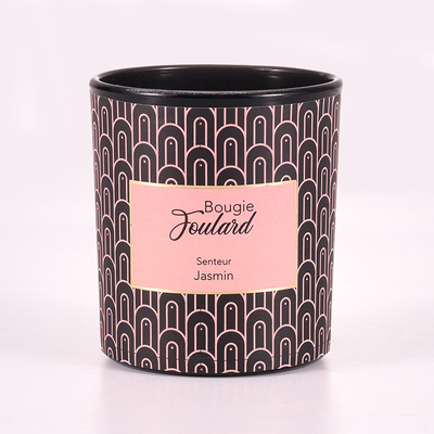 Aroma Rumah Vanilla Bean Soy Wax Glass Jar Lilin Beraroma Hitam 8oz
