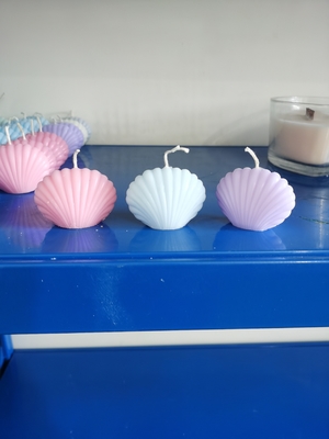 Lilin Lilin Parafin Bunga Shell Disesuaikan Bentuk Berbeda