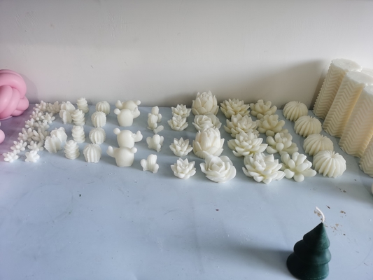 Lilin Lilin Parafin Bunga Shell Disesuaikan Bentuk Berbeda