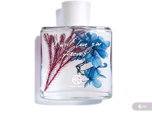 Kamar Parfum Aroma Reed Diffuser 100ml Dengan Dekorasi Bunga Kering