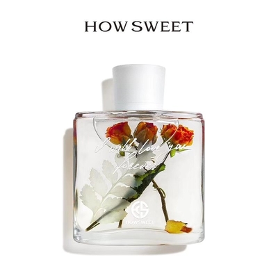 Kamar Parfum Aroma Reed Diffuser 100ml Dengan Dekorasi Bunga Kering