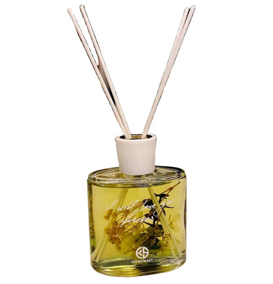 Kamar Parfum Aroma Reed Diffuser 100ml Dengan Dekorasi Bunga Kering